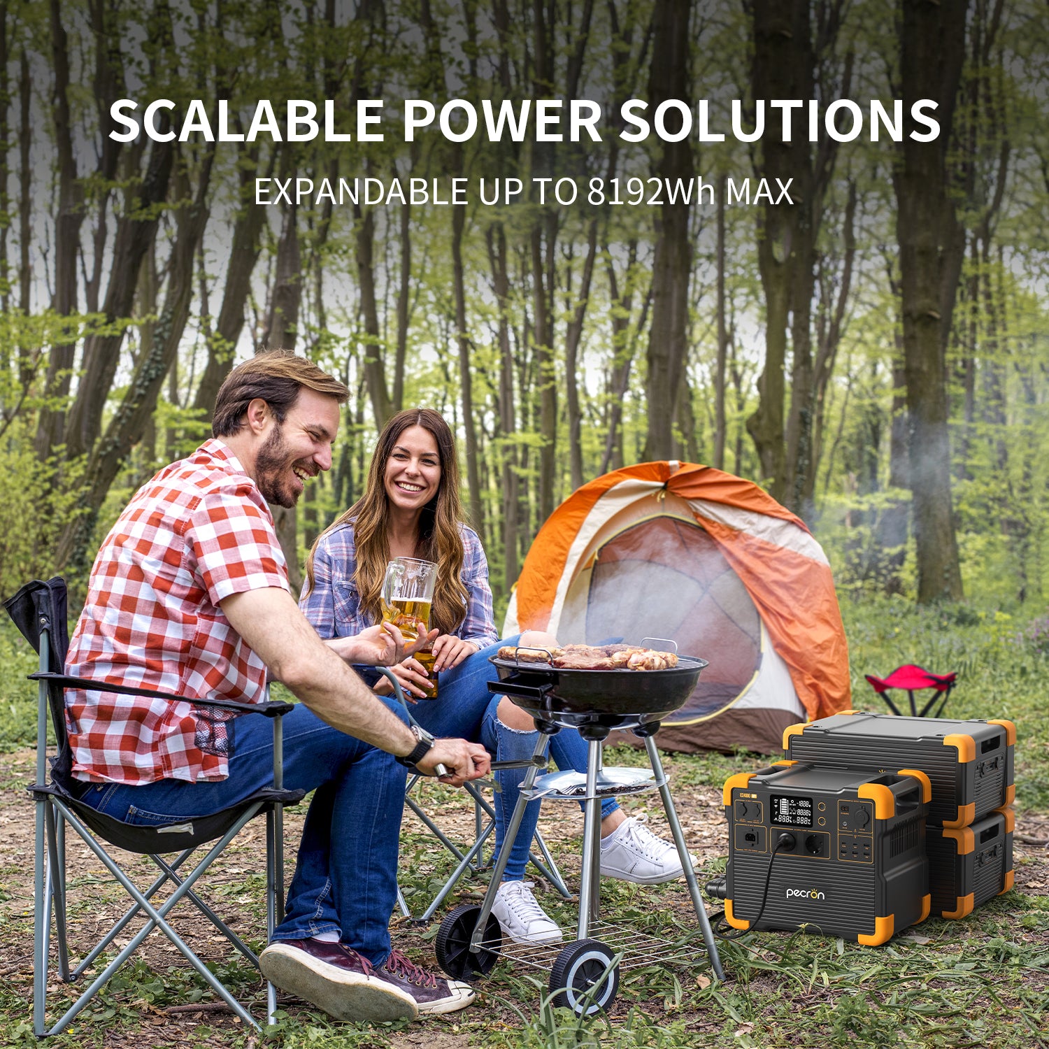 PECRON E2400LFP Expandable Power Station 2400W 2048Wh