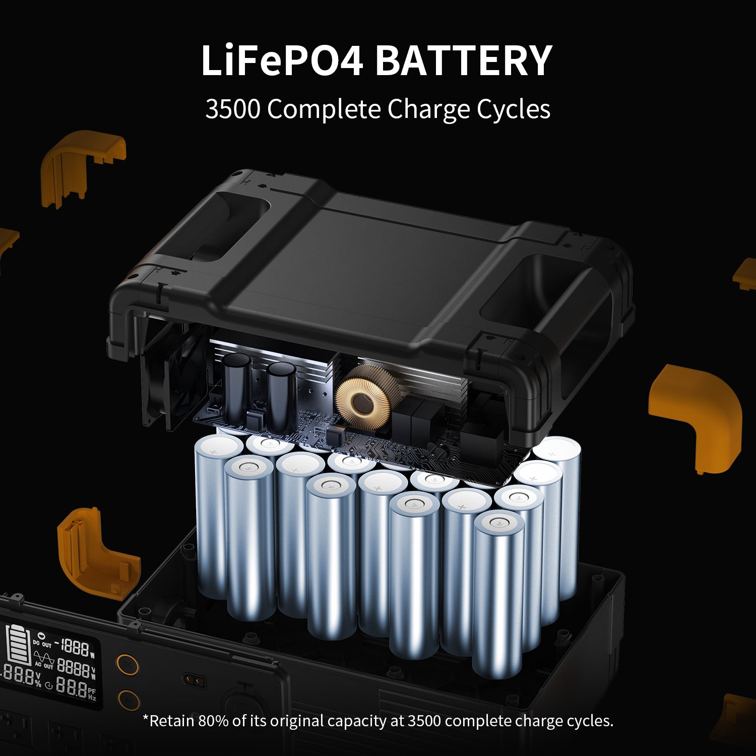 PECRON E2400LFP Expandable Power Station 2400W 2048Wh