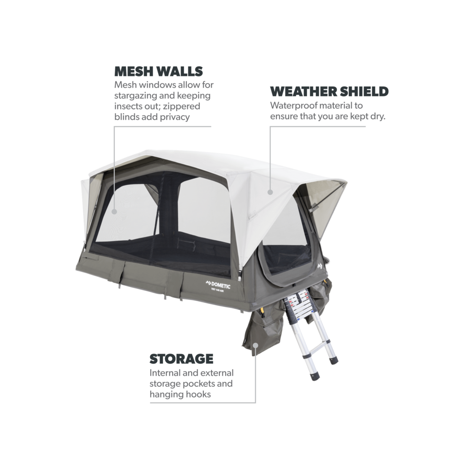 Dometic TRT 140 AIR Roof tent - Quality tent for small and large cars