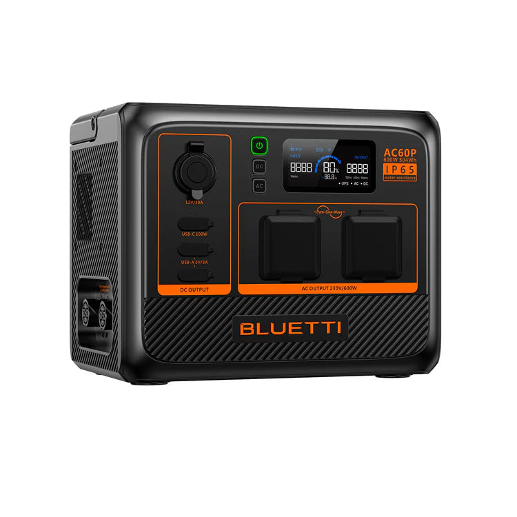 Bluetti AC60P – Zuverlässiges Kraftwerk (600W | 504Wh)