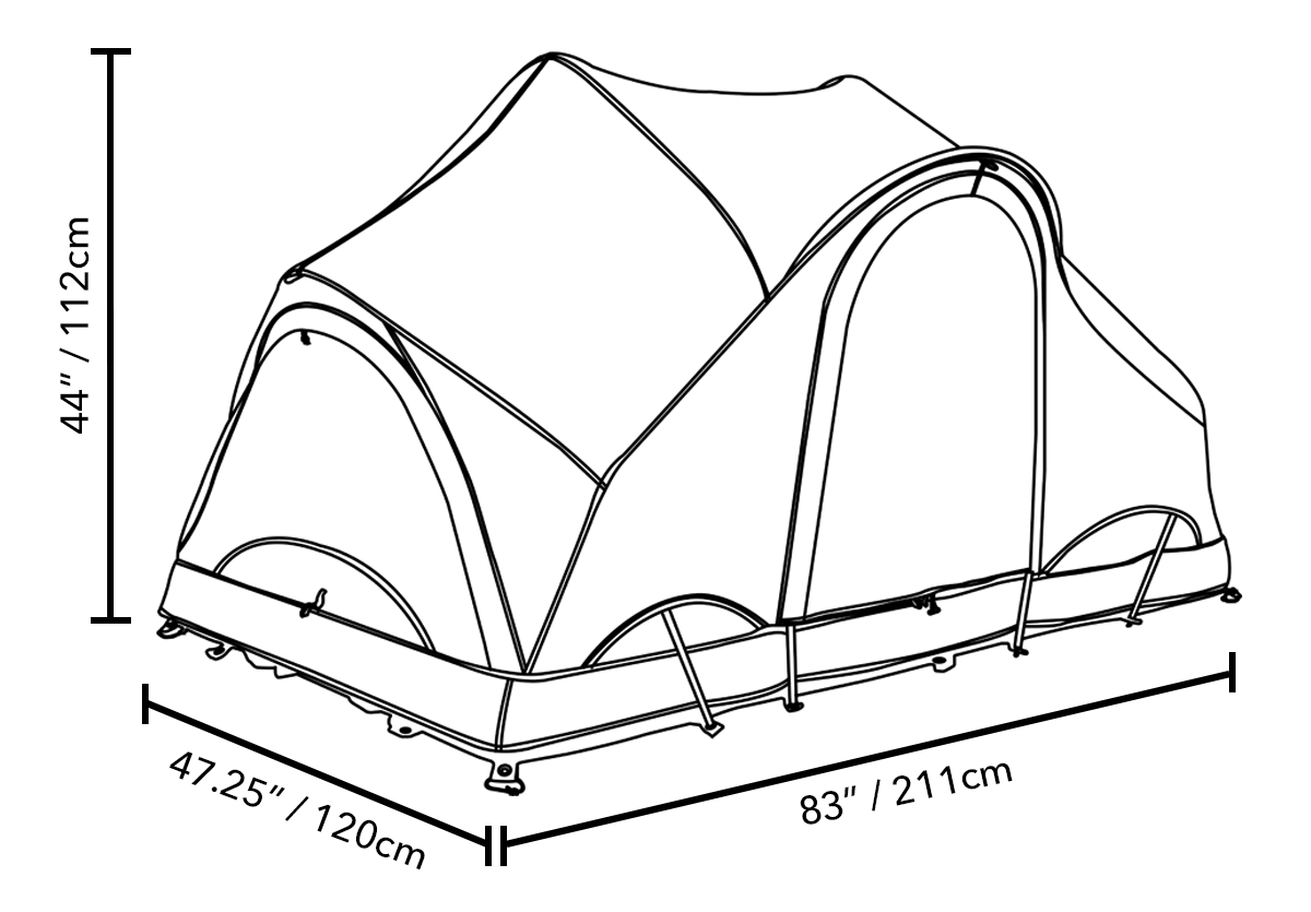 C6 Rev tent - all-in-one roof tent package