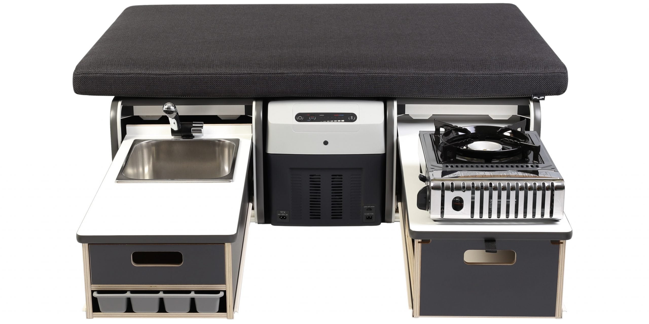 FLIP Camping Box – Luxuriöses Wohnmobil-Modul