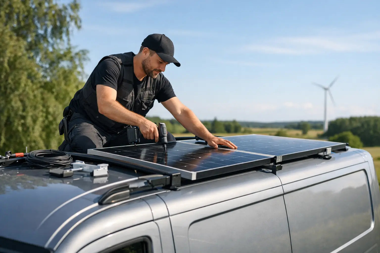 Montere solceller på varebil - sådan gør du