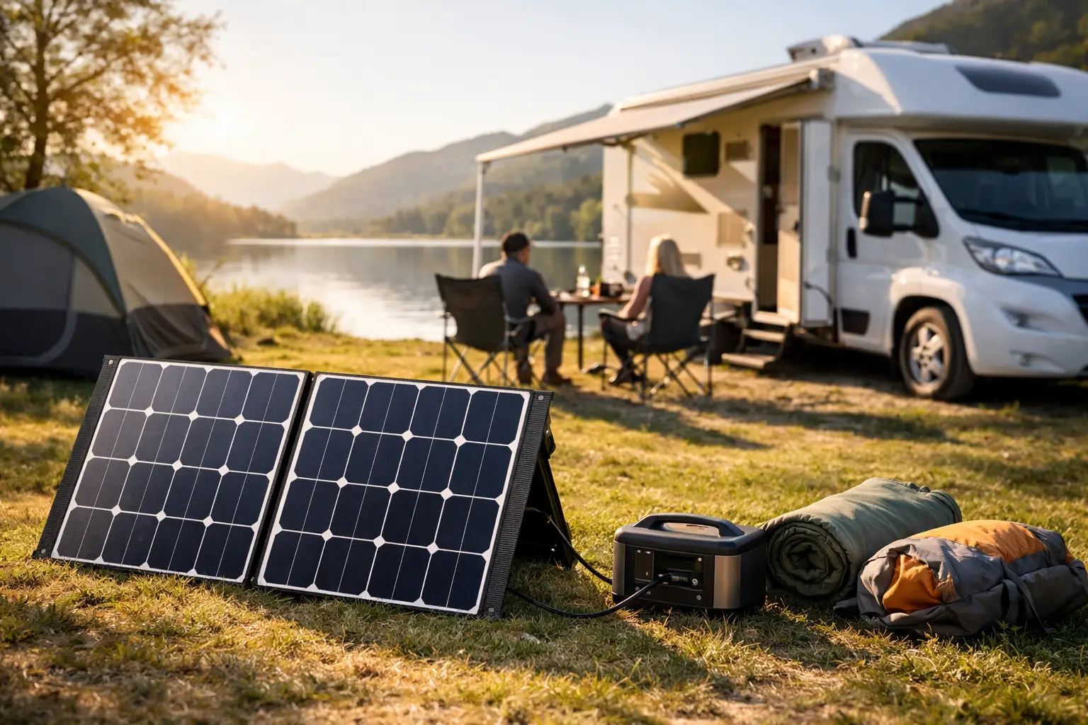 Hvor stort solcellepanel til camping skal du vælge?