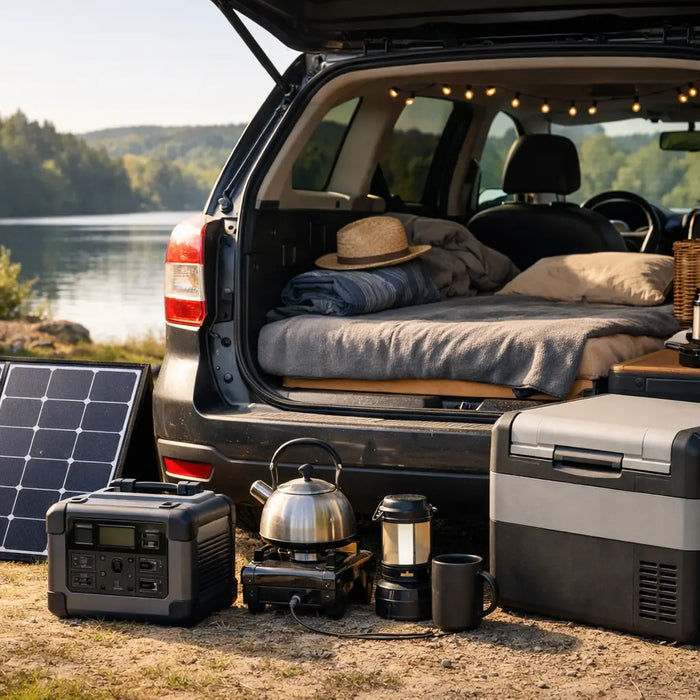 Off-grid setup til weekendture i bilen