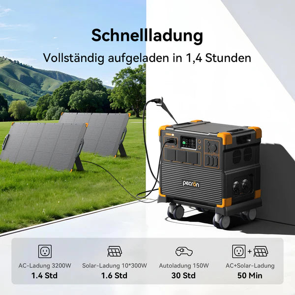 PECRON E3800LFP Power Station 4200W 3840Wh (with free trolley)