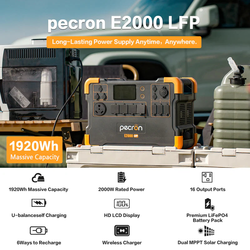 PECRON E2000LFP Power Station 2000W 1920Wh