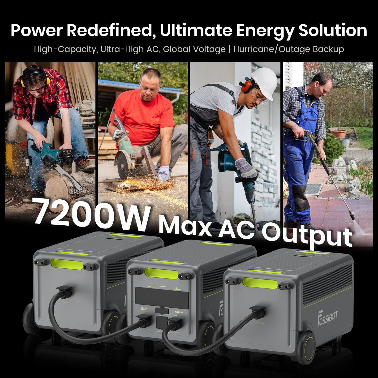 FOSSiBOT F7200 Transportabel Power station 5222.4Wh | 7200W