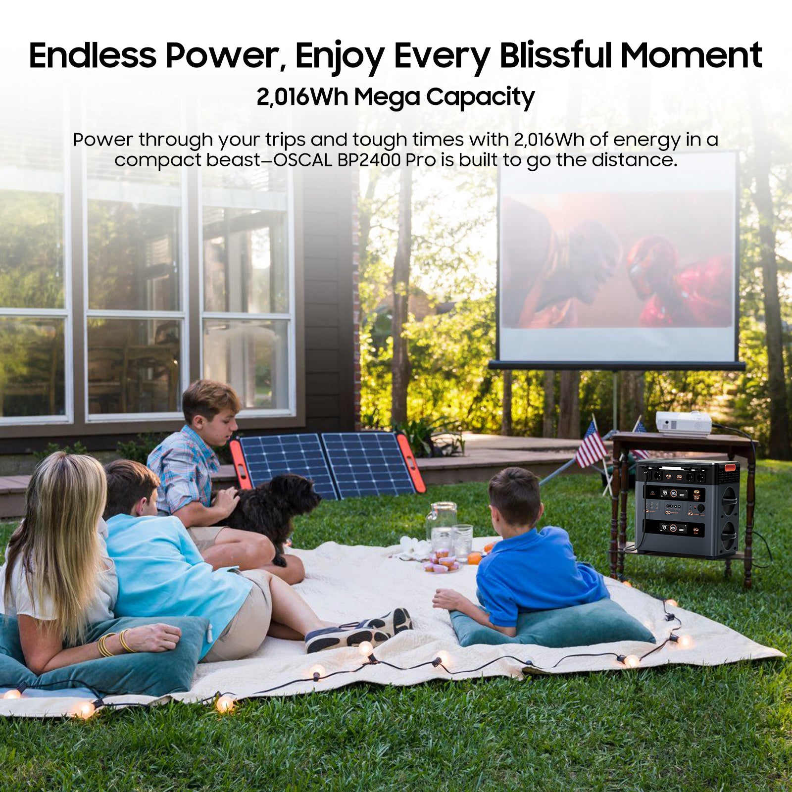 OSCAL BP2400 1872Wh Pro Udvidelses batteri