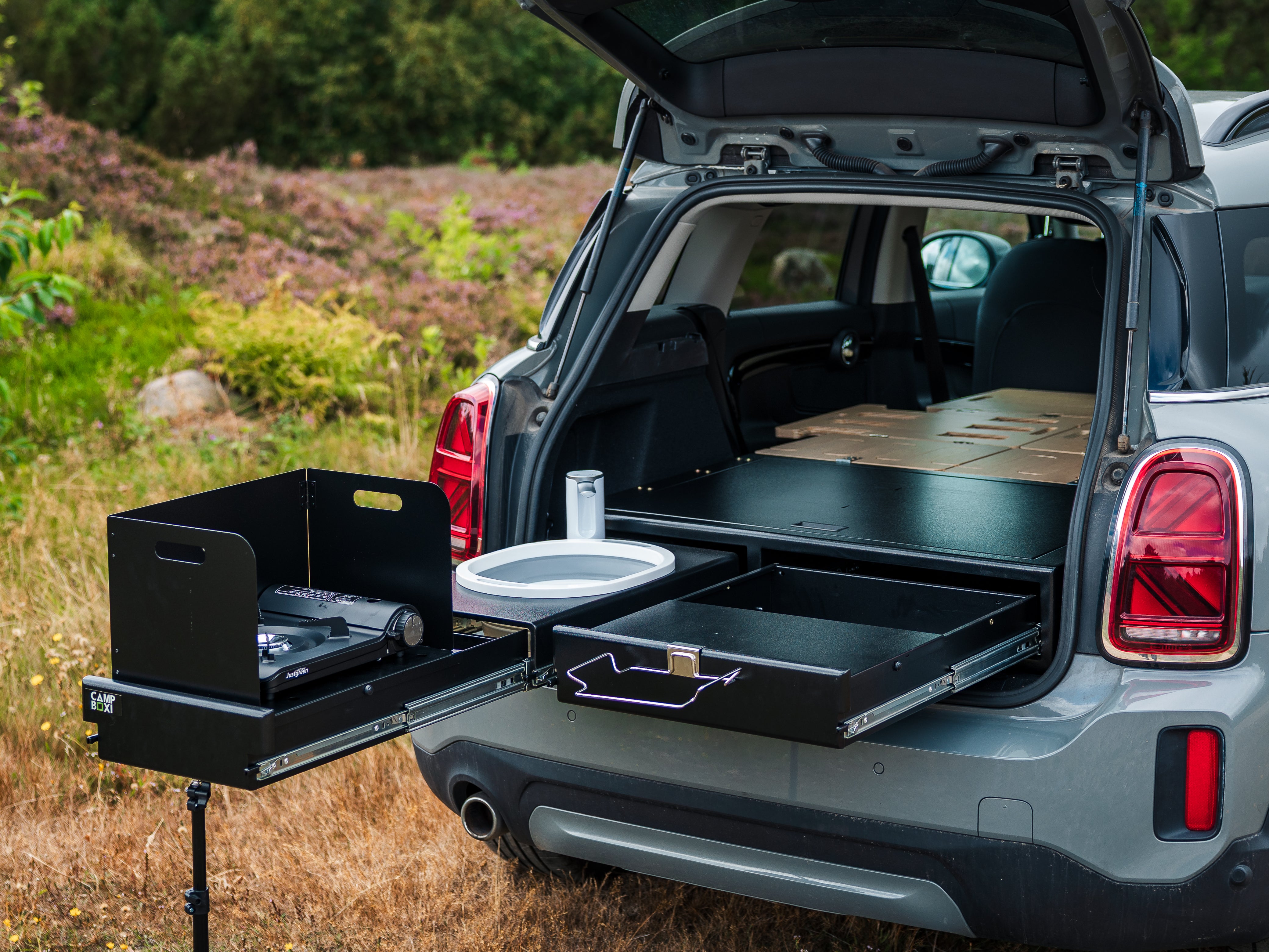 CampBoxi Kitchenfit - Allt-i-ett Camper Box för vardagsbilar