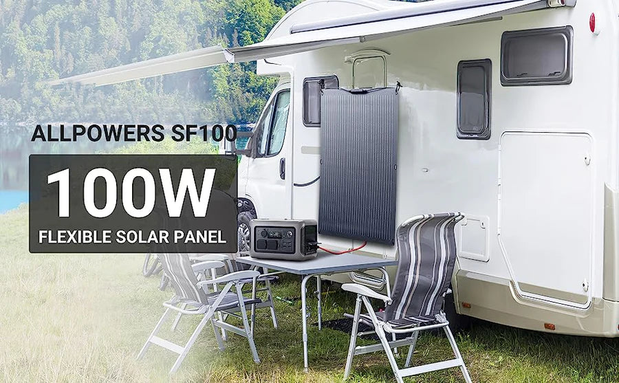 ALLPOWERS SF100 Fleksibel Solcelle Panel 100W