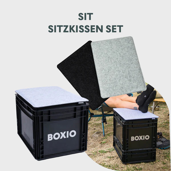 BOXIO - SANITARY: Complete set with toilet, mobile washbasin and accessories