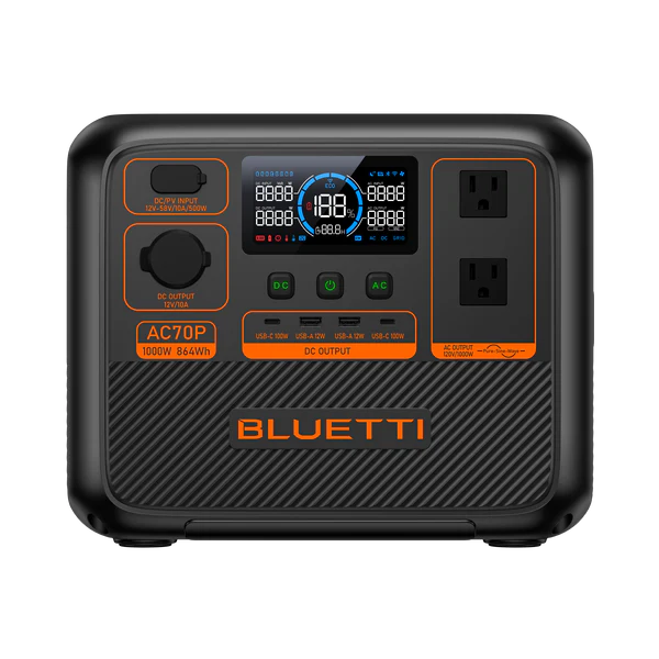 Bluetti AC70P - Pålidelig Power Station (1000W | 864Wh)