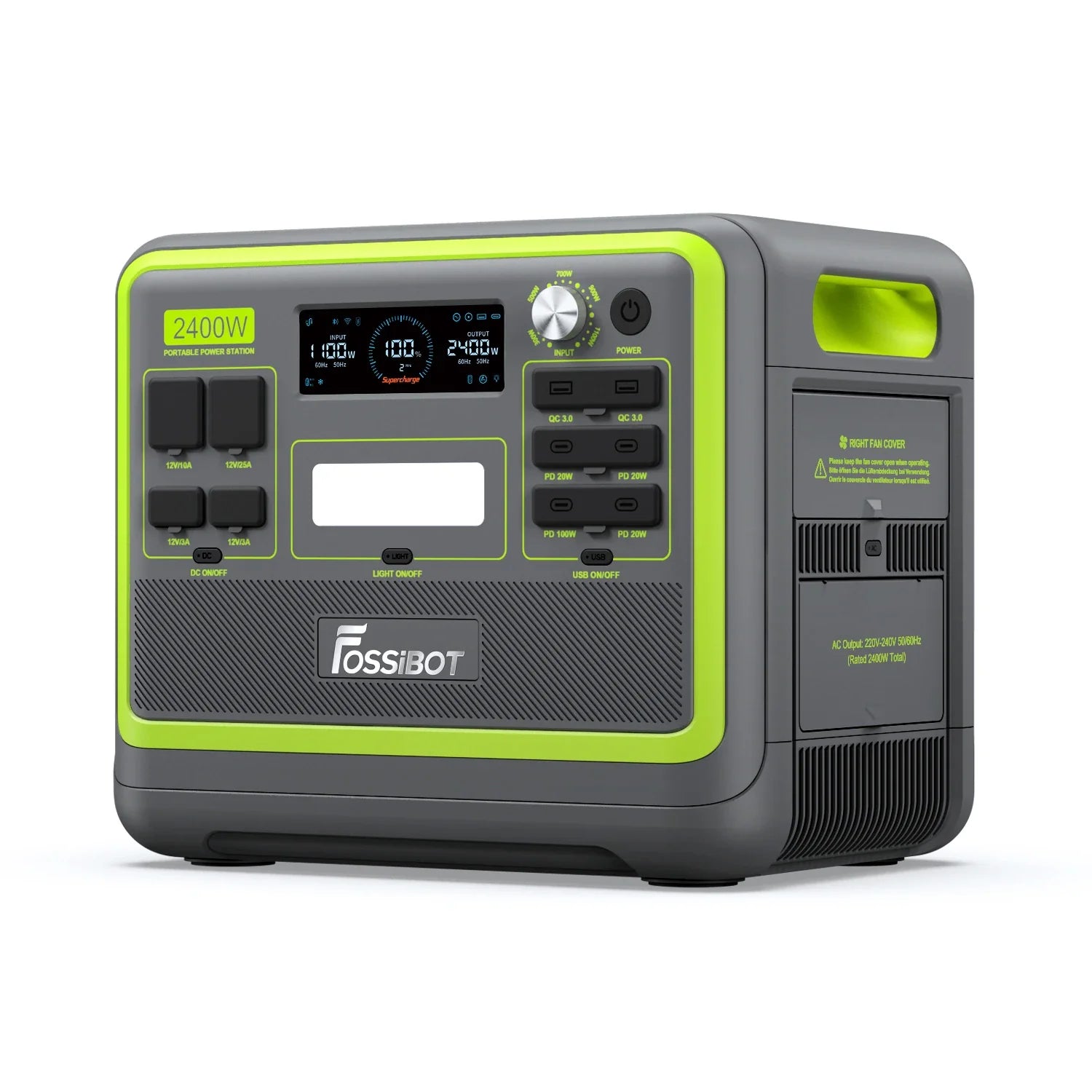 FOSSiBOT F2400 Transportabel Power Station 2,400W 2,048Wh