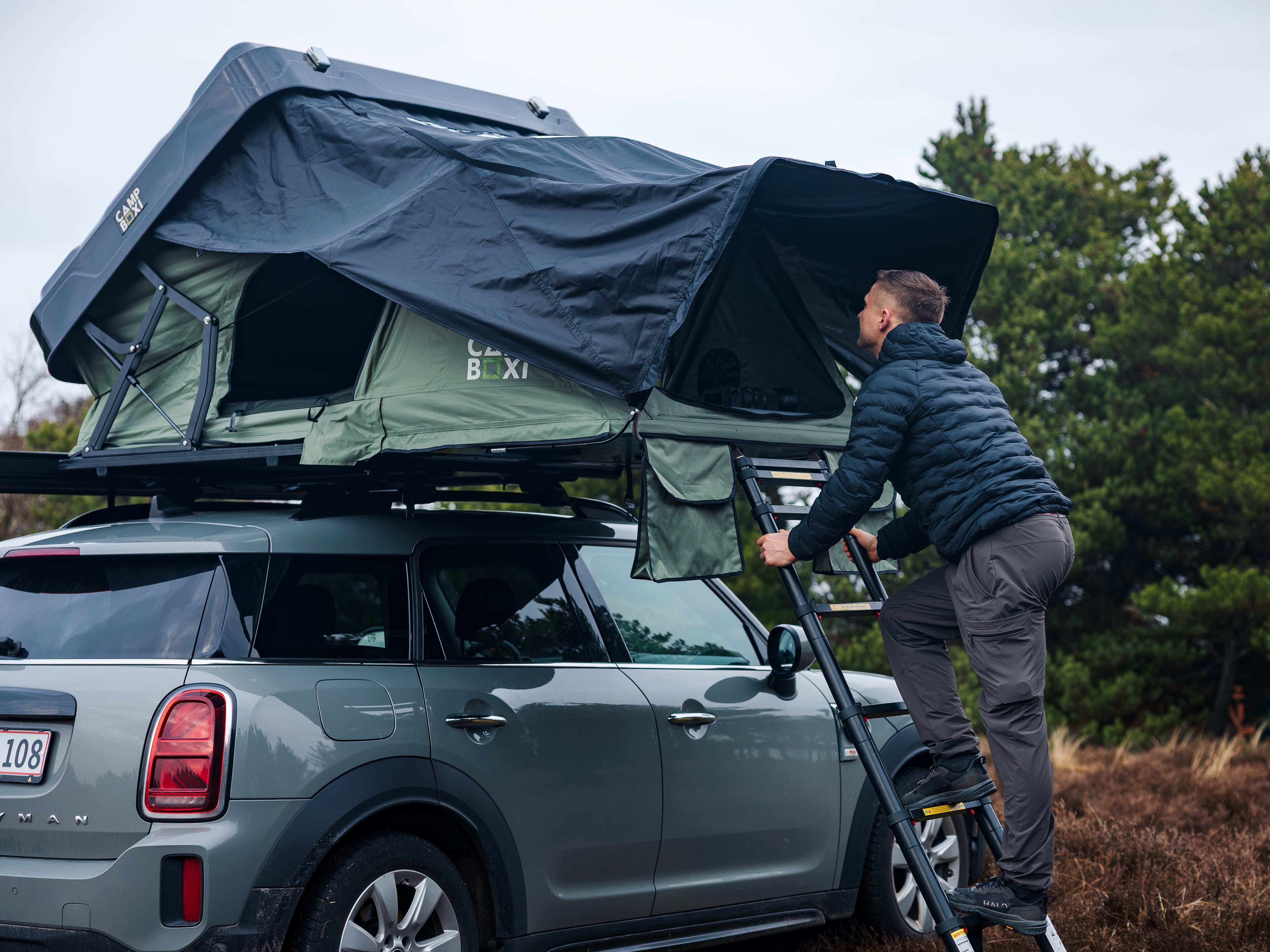 CampBoxi Nest 160 roof tent - All-in-one roof tent | Hydraulic opening | integrated window bars | comfort mattress
