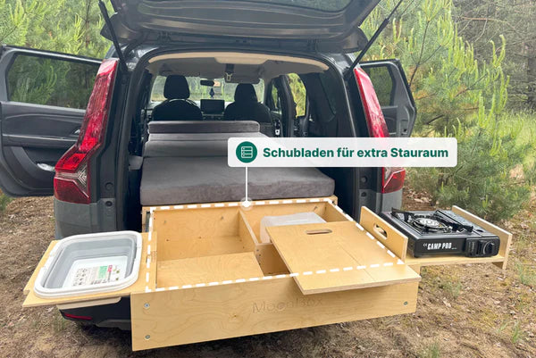 Moonbox SLIM - Campingbox til hverdagsbiler, SUV'er, Minivans m.fl.