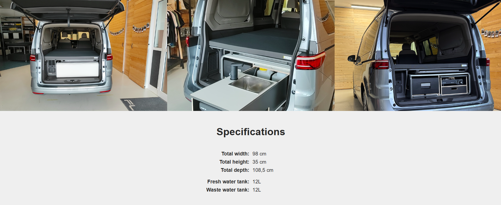 FLIP Camping Box - Luxurious Campervan Module 