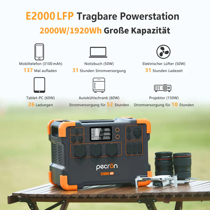 PECRON E2000LFP - Strøm til alle situationer (2000W | 1920Wh)